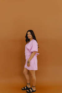 Clothing Accessories 1: Pūwera Dress Midi Length (Rose Pink) - Waiapu Road
