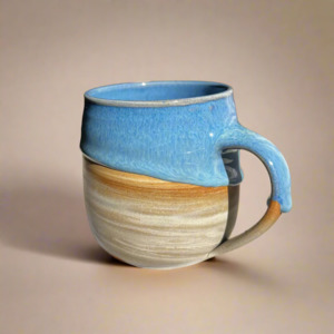Handled Ceramic Mugs (Light Blue) - Kaelebs Kups