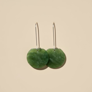 Whakakai Pounamu (Half Disc Earrings) - 4