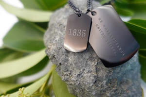 He Whakaputanga 1835 Tag Necklace (Black) - Rerehua Boutique