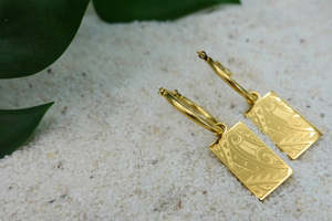 Earrings: Hawaiki Hoops - Rerehua Boutique