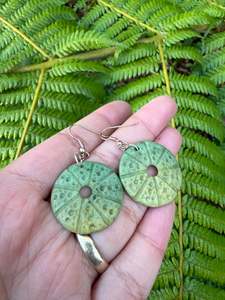 Pounamu Earrings: Kina Pounamu Earrings 4 - Donna Summers