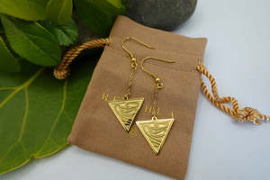 Earrings: Tapatoru Drop Earrings - Rerehua Boutique
