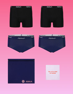 TEEN RANGE: Teen Period Kit - 4 pack mixed Boxers & Briefs