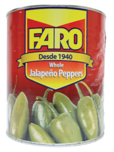 Chillis Vegetables: Whole Jalapeno Faro 2.8kg BBD AUGUST 2025