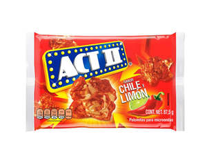 Mexican Snacks: ACT II Popcorn – Chile y Limón (87.5g) BBD APRIL 2026