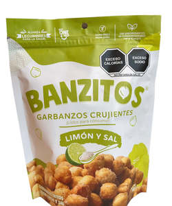 Mexican Snacks: Banzitos Crunchy Chickpeas Lime & Salt 110g