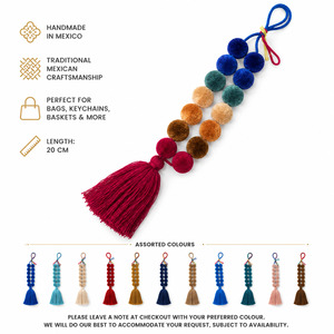 New Arrivals: Handcrafted Mexican Pom Pom Tassel Charm – 20cm