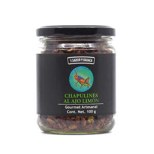 Chapulines al Ajo Limón – Gourmet Grasshoppers (100g)