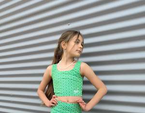 Cropped Tank: Green cropped tank