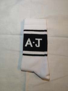 Socks: White A.J Socks