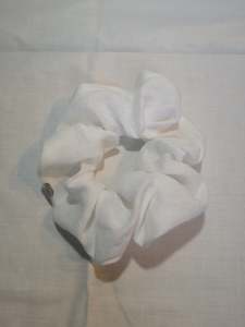White Linen Scrunchie