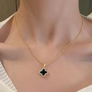 Frontpage: Four Leaf Clover necklaces - Double Sided