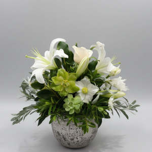 All Flowers: Eternal Grace  - Stone Pot Arrangement