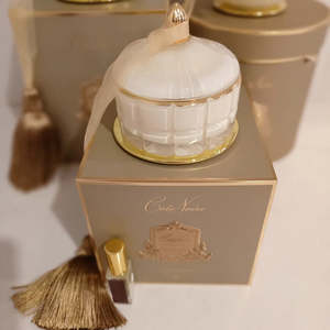 Cote Noire: Cote Noire Art Deco Candle - Cream & Gold - Blonde Vanilla - GML45015