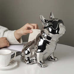 Homeware: Bulldog Tissue Holder - Electroplated