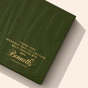 Chocolates: THANK YOU - Bennetts Chocolate Message Bar