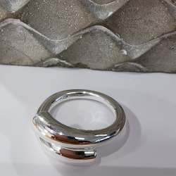 Jewellery: Double Twist Ring - Sterling Silver