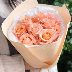Shimmer Peach Rose Bouquet