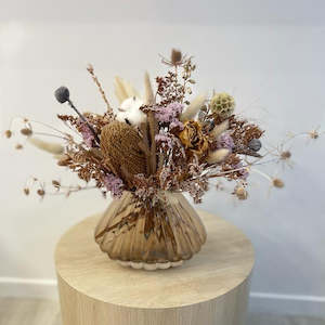Banksia Arrangement in Shell Vase