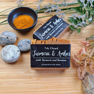 7th Cloud Soap - Turmeric & Amber Soap | 75% Olive Oil Soap | For Sensitive Skin