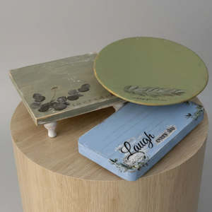 Homeware: Hand Painted Wooden Board with Stand