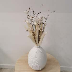 Dried Flower: White and Rose Gold Arrangement