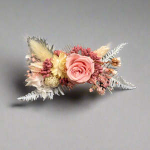 Wrist Corsages: Hair Clip- Dried Flower