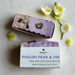 Fields Co Handmade Soaps: English Pear and Freesia handmade soap - fields&Co.