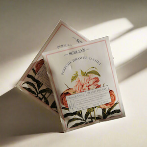 Candles Diffusers Fragrances: Scullys NZ - Blush Peony Drawer Sachet - Twin Pack