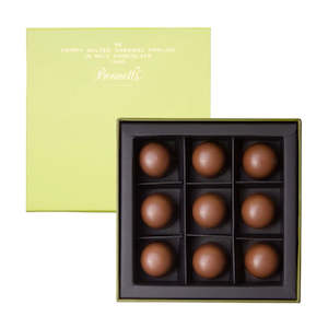 Valentines Day Gift Ideas: 9 CRISPY SALTED CARAMEL PRALINE IN MILK CHOCOLATE