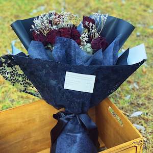 Bouquets: Lace Dried Red Rose Bouquet