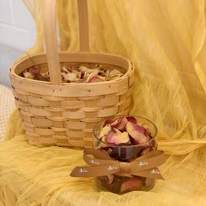 Dried Rose Petals in Glass Jar