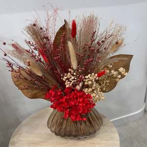 Scarlet Arrangement- Dried flowers