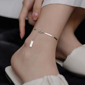 Jewellery: Ankle Bracelet - Sterling Silver