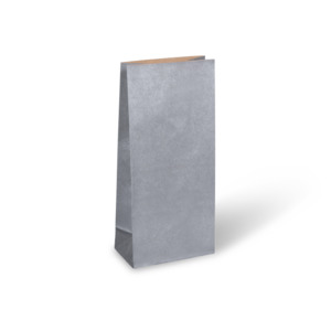 Bags Paper: Paper block bottom Gift Bag 220x100x60 Classic Silver 50/pkt 500/box