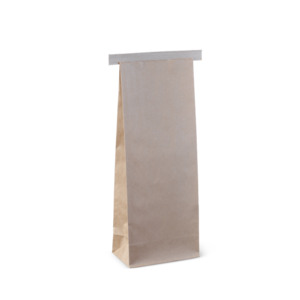 Brown Paper 1KG Coffee Bag with Tin Tie 315x123x73 500/ctn