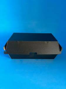 Food Boxes Trays Cardboard: Black Kraft Regular Snack Box (per 50)