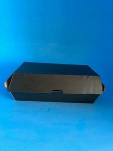 Food Boxes Trays Cardboard: Black Kraft Snack Box Large (per 50)