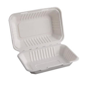 Biodegradable Compostable Containers: Bio Medium Meal Box 231x145x45 125/slv 250/ctn