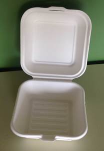 Biodegradable Compostable Containers: Bio Sugarcane Lrg Burger Box 154x154x42 50/slv 500/ctn