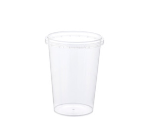 Plastic: Round Tamper Evident Tub 87mm 400ml 50/slv 500/ctn