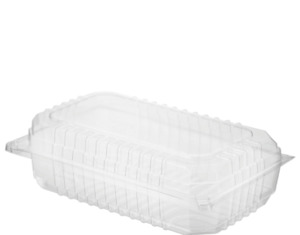 Plastic: Clear Large Salad Pack 180mm x 105mm x60mm 100/slv 500/ctn
