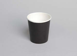Hot Cups: PE Single Wall 6oz Black Coffee Cup 50/slv