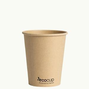 Hot Cups: ECC-12SWB-K 400ml Single Wall Eco Cup Kraft 50/slv 1000/ctn