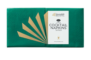 Cocktail Napkins: Green Cocktail 2ply Napkin 250/pkt 3000/ctn