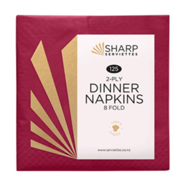 Red 2 Ply Dinner Napkin 125/pkt