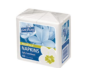 Luncheon Napkins: White 2 Ply Luncheon Napkins 100/pkt 2000/ctn (1/8 fold)