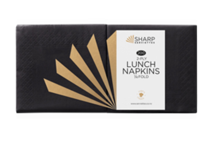 Black 2 Ply Luncheon Napkins 100/pkt 2000/ctn