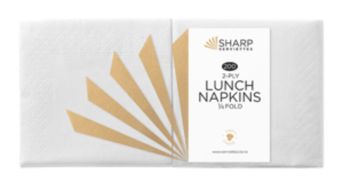 Luncheon Napkins: White 2 ply Luncheon Napkin 200/pkt
